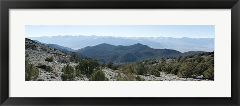 Framed Mountain range, White Mountains, Eastern Sierra, Bishop, Inyo County, California, USA Print