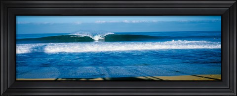 Framed Waves in the ocean, North Shore, Oahu, Hawaii Print
