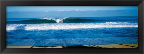 Framed Waves in the ocean, North Shore, Oahu, Hawaii Print