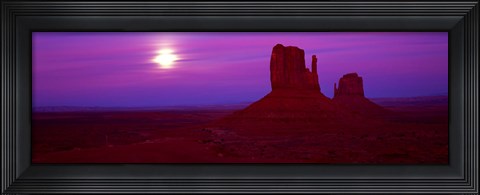 Framed Sunset in Monument Valley, Utah (red) Print