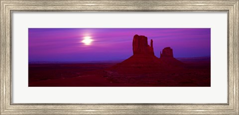 Framed Sunset in Monument Valley, Utah (red) Print