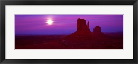 Framed Sunset in Monument Valley, Utah (red) Print