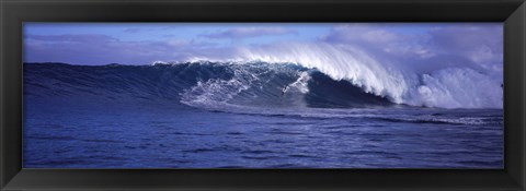 Framed Surfer in the ocean, Maui, Hawaii, USA Print