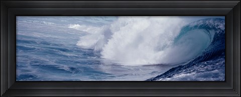 Framed White Wave In the Sea Print