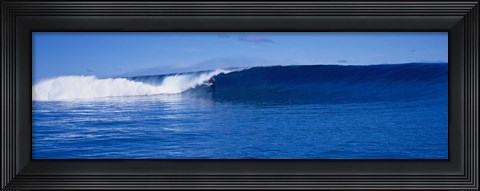 Framed Waves splashing in the sea Print