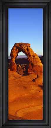 Framed Natural arch in a desert, Arches National Park, Utah Print