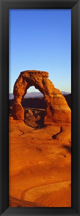 Framed Natural arch in a desert, Arches National Park, Utah Print