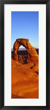 Framed Natural arch in a desert, Arches National Park, Utah Print