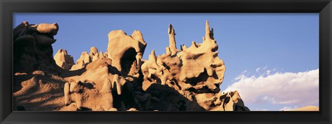 Framed Low angle view of cliffs, Fantasy Canyon, Uintah County, Utah (blue sky) Print