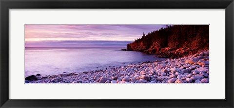 Framed Sunset over the coast, Acadia National Park, Maine Print