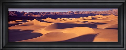 Framed Orange Sand Dunes, Death Valley National Park, California, USA Print