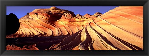 Framed Sandstone hills, The Wave, Coyote Buttes, Utah, USA Print