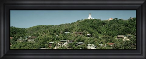Framed Lighthouse on a hill Print