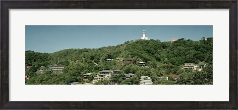 Framed Lighthouse on a hill Print