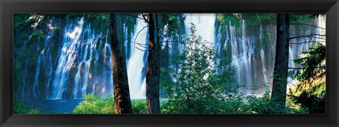 Framed Waterfall in a forest, McArthur-Burney Falls Memorial State Park, California Print