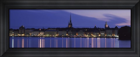 Framed Buildings at the waterfront, Lake Malaren, Gamla Stan, Stockholm, Sweden Print