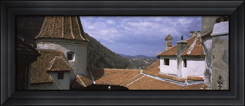 Framed Courtyard of a castle, Bran Castle, Brasov, Transylvania, Mures County, Romania Print