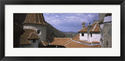 Framed Courtyard of a castle, Bran Castle, Brasov, Transylvania, Mures County, Romania Print