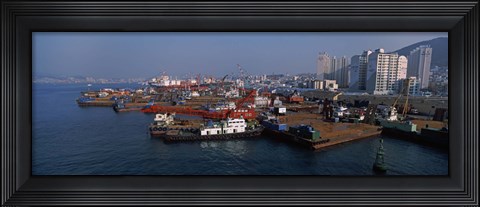 Framed Buildings at the waterfront, Busan, South Korea Print