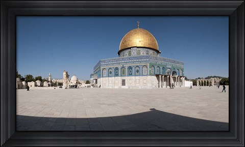Framed Town square, Dome Of the Rock, Temple Mount, Jerusalem, Israel Print