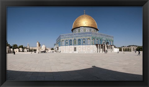 Framed Town square, Dome Of the Rock, Temple Mount, Jerusalem, Israel Print