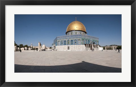 Framed Town square, Dome Of the Rock, Temple Mount, Jerusalem, Israel Print