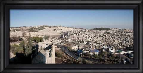 Framed House on a hill, Mount of Olives, and City of David, Jerusalem, Israel Print