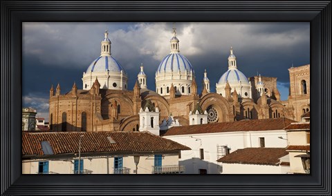 Framed Low angle view of a cathedral, Immaculate Conception Cathedral, Cuenca, Azuay Province, Ecuador Print