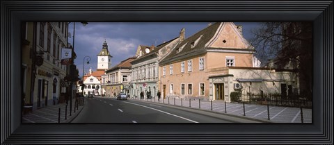 Framed Church in a city, Black Church, Brasov, Transylvania, Romania Print