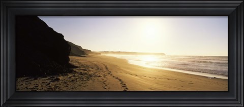 Framed Sunset over the beach, Lagos, Faro District, Algarve, Portugal Print