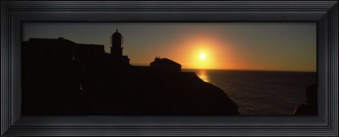 Framed Lighthouse on the coast, Cape Sao Vincente, Sagres, Algarve, Portugal Print