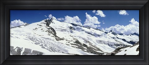 Framed Snowcapped mountains, Grossvenediger, Salzburg, Austria Print
