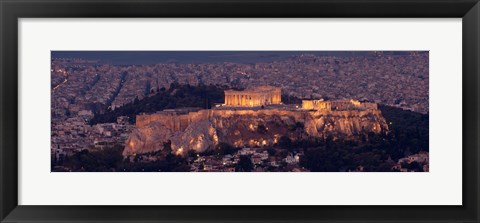 Framed Acropolis of Athens, Athens, Attica, Greece Print