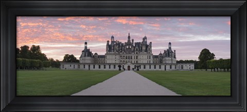 Framed Facade of a castle, Chateau Royal De Chambord, Loire-Et-Cher, Loire Valley, Loire River, Region Centre, France Print
