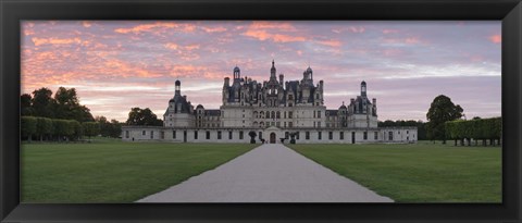 Framed Facade of a castle, Chateau Royal De Chambord, Loire-Et-Cher, Loire Valley, Loire River, Region Centre, France Print