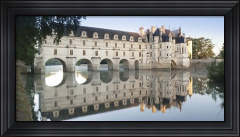 Framed Chateau De Chenonceau, Indre-Et-Loire, Loire Valley, Loire River, Region Centre, France Print
