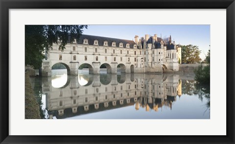 Framed Chateau De Chenonceau, Indre-Et-Loire, Loire Valley, Loire River, Region Centre, France Print