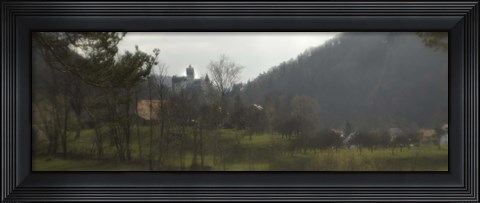Framed Castle on a hill, Bran Castle, Transylvania, Romania Print