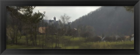 Framed Castle on a hill, Bran Castle, Transylvania, Romania Print