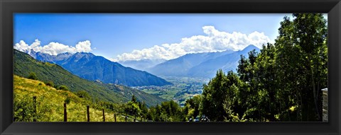 Framed Clouds over mountains, Valchiavenna, Lake Como, Lombardy, Italy Print