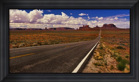 Framed Road passing through a valley, Monument Valley, San Juan County, Utah, USA Print