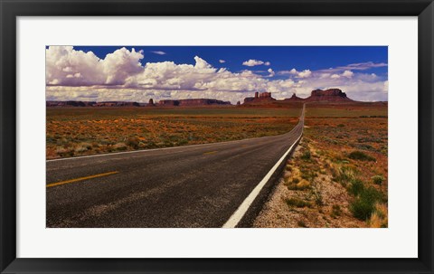 Framed Road passing through a valley, Monument Valley, San Juan County, Utah, USA Print