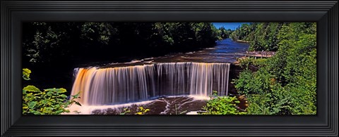 Framed Waterfall in a forest, Tahquamenon Falls, Tahquamenon River, Michigan, USA Print