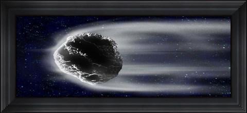Framed Comet in space Print