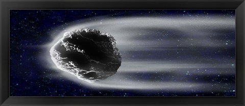 Framed Comet in space Print