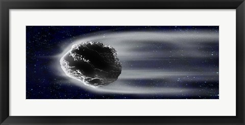 Framed Comet in space Print