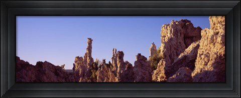 Framed Low angle view of rock formations, Mono Lake, California, USA Print