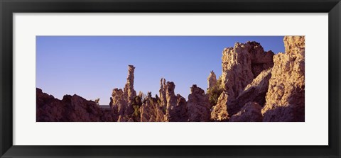 Framed Low angle view of rock formations, Mono Lake, California, USA Print