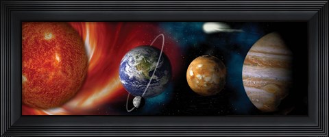 Framed Sun and planets Print