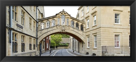 Framed Bridge across a road, Bridge of Sighs, New College Lane, Hertford College, Oxford, Oxfordshire, England Print